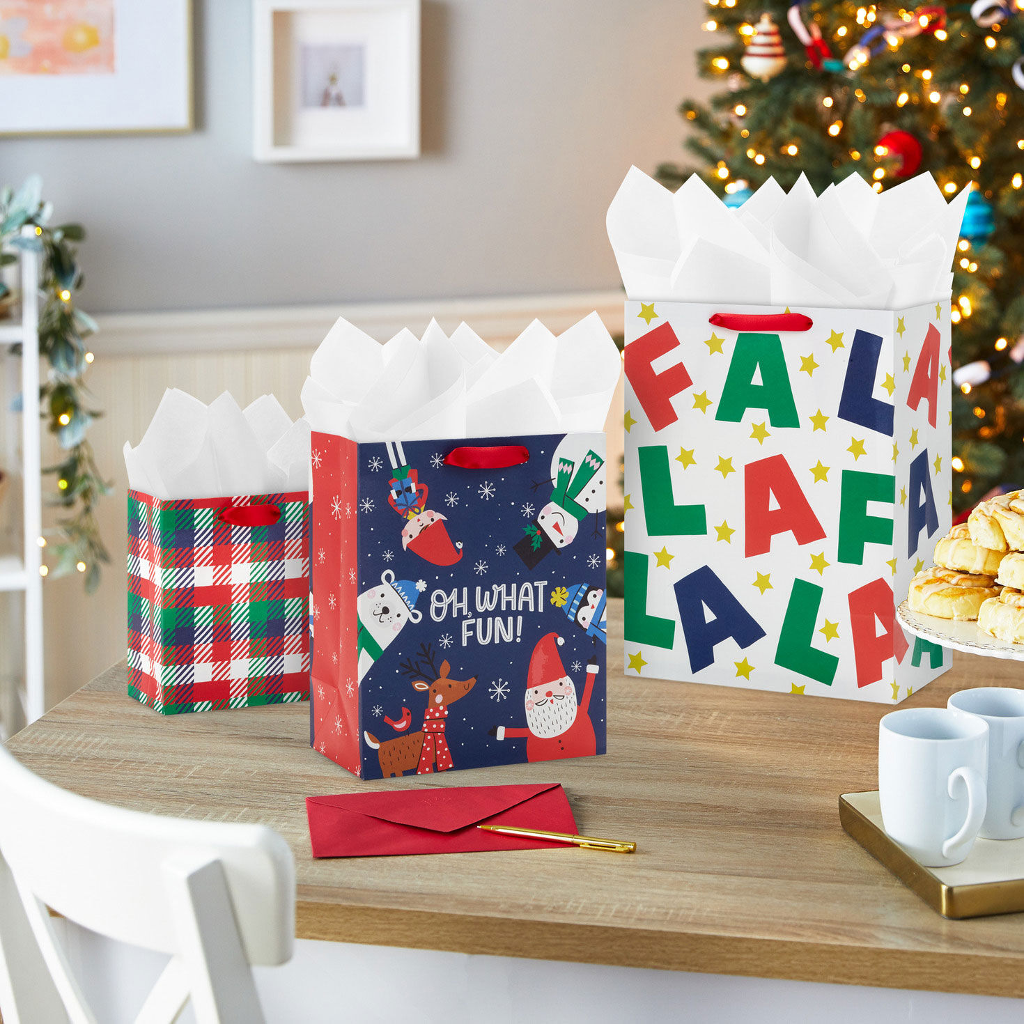 Fa La La Fun 8-Pack Assorted Gift Bag Bundle  image number 2