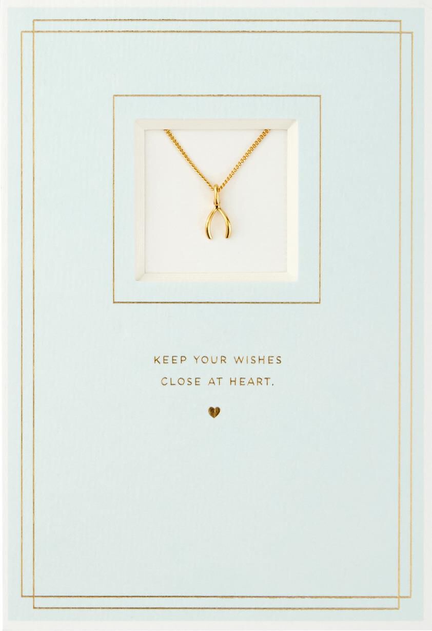 Wishbone Necklace Birthday Card