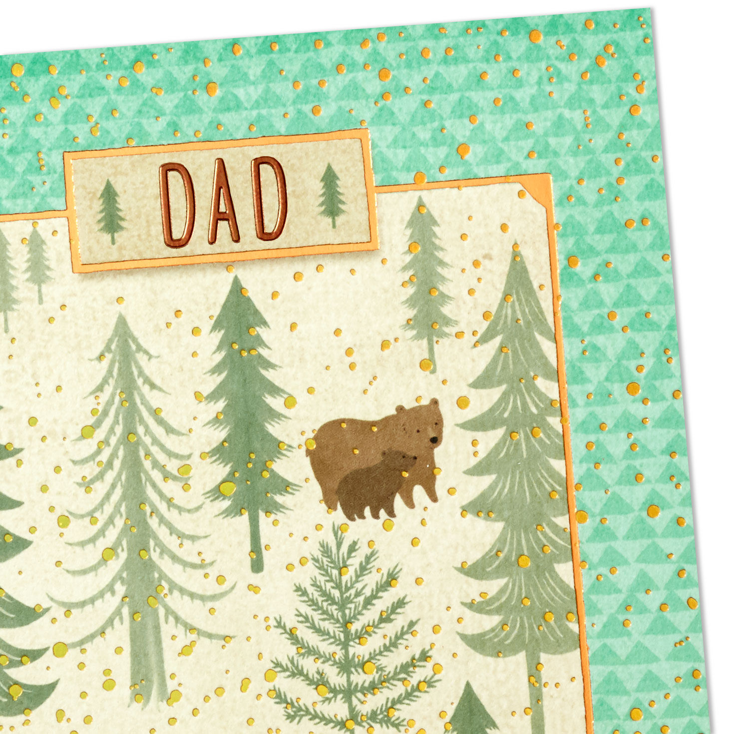 Bears in Forest Love You Dad Christmas Card Card Front Detail image number 4