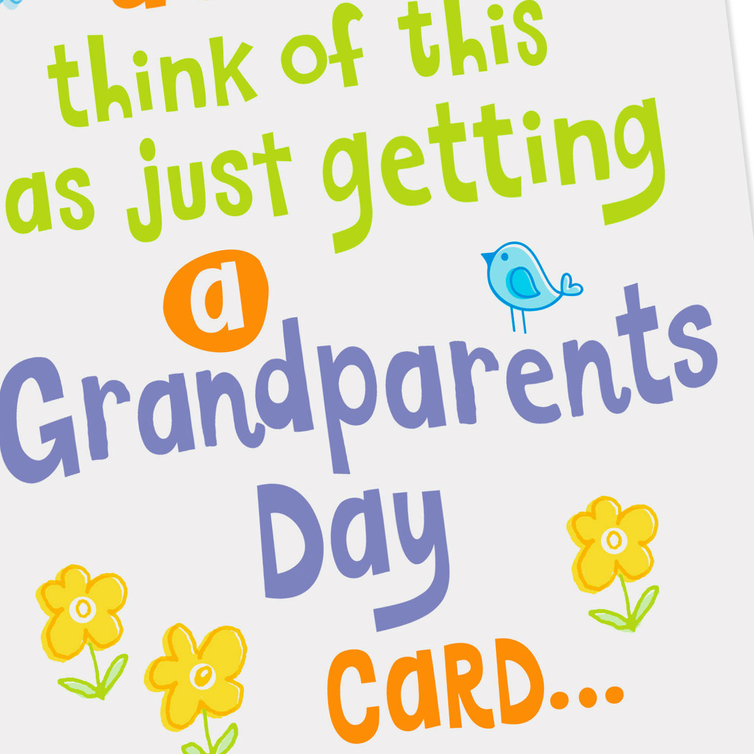 Purple and Green Grandparents Day Card for Great-Grandpa Card Front Detail image number 4