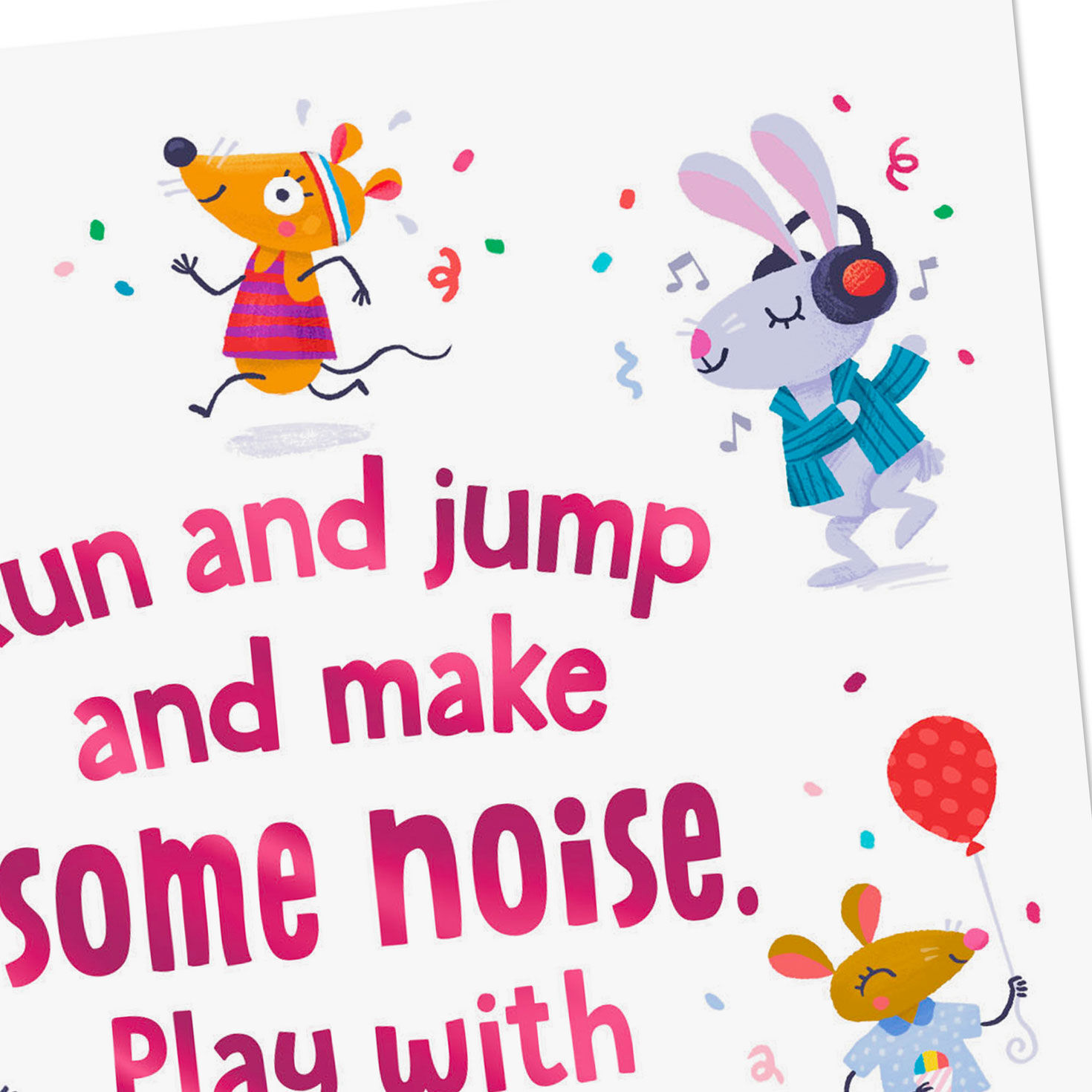 Animals Having Fun Kids Birthday Card Card Front Detail image number 5