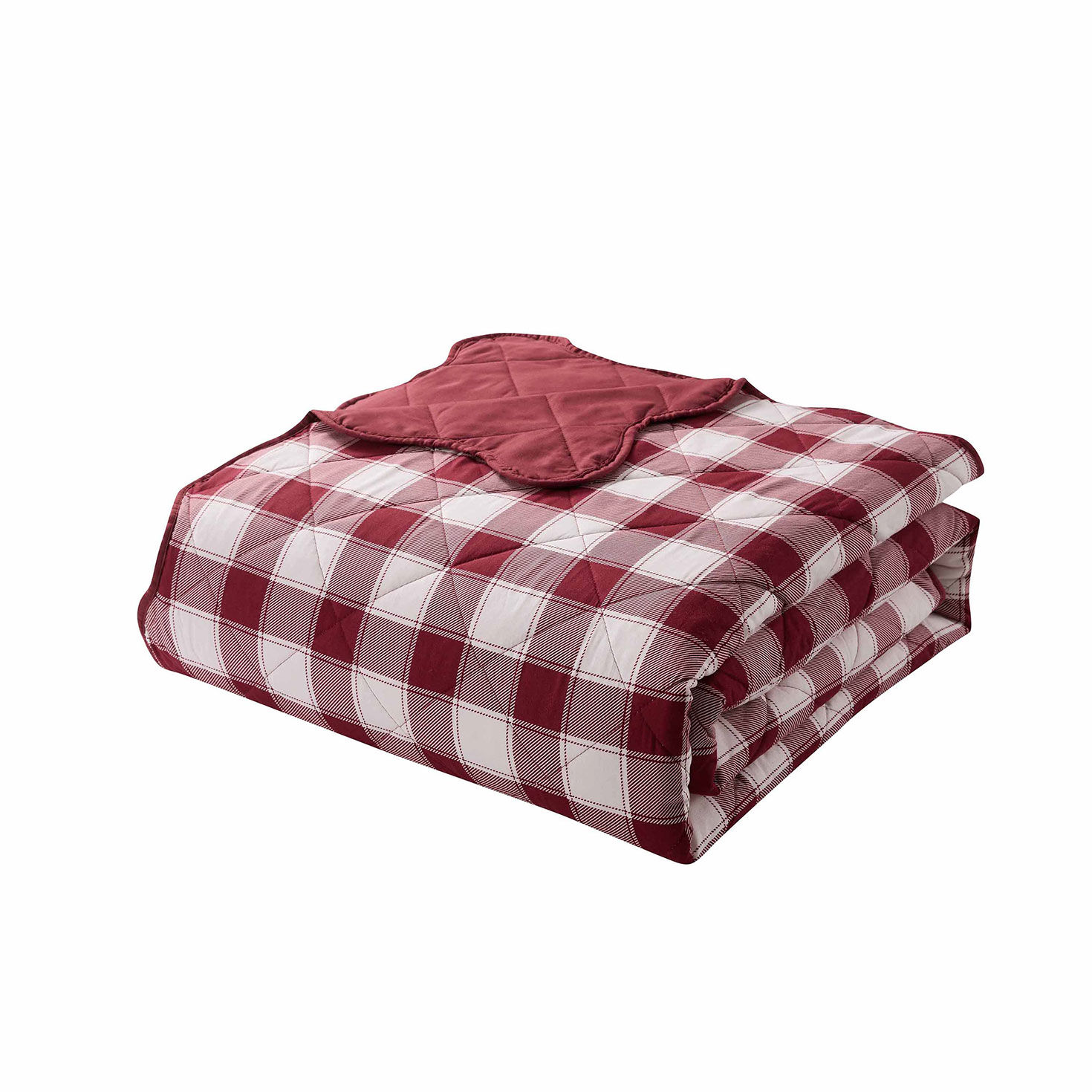 Hallmark Checkered Bliss Scalloped Reversible 3pc. Quilt Set, , large image number 2
