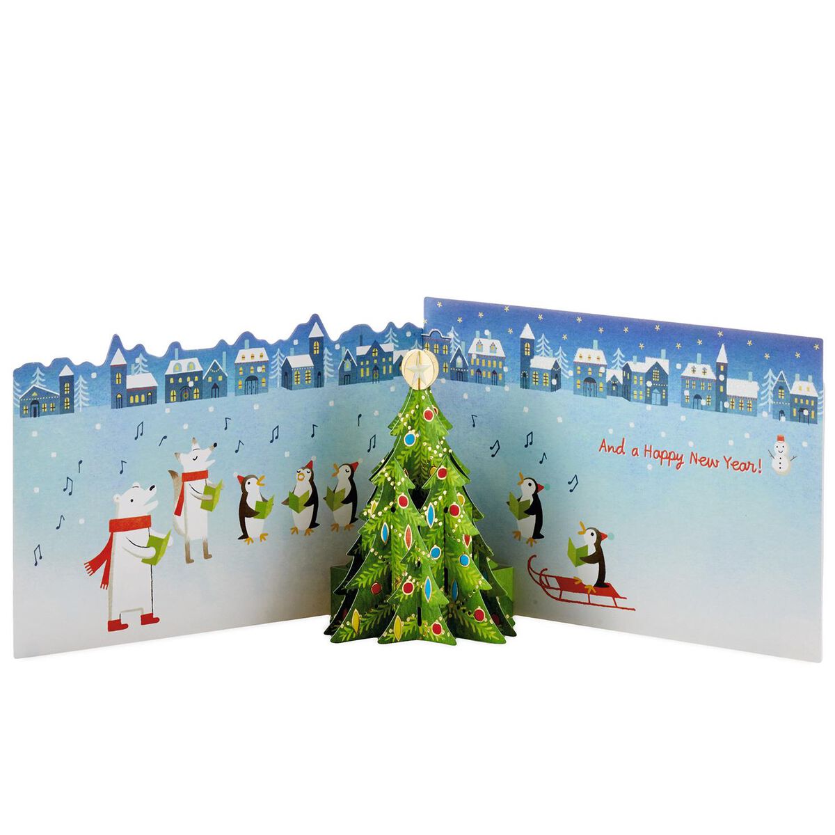 We Wish You a Merry Christmas Caroling Animals Pop Up Christmas Card - Greeting Cards - Hallmark