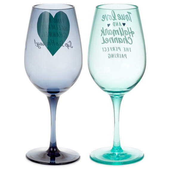 Hallmark Channel Perfect Pairing Acrylic Wine Glasses, Set of 2, , large image number 2