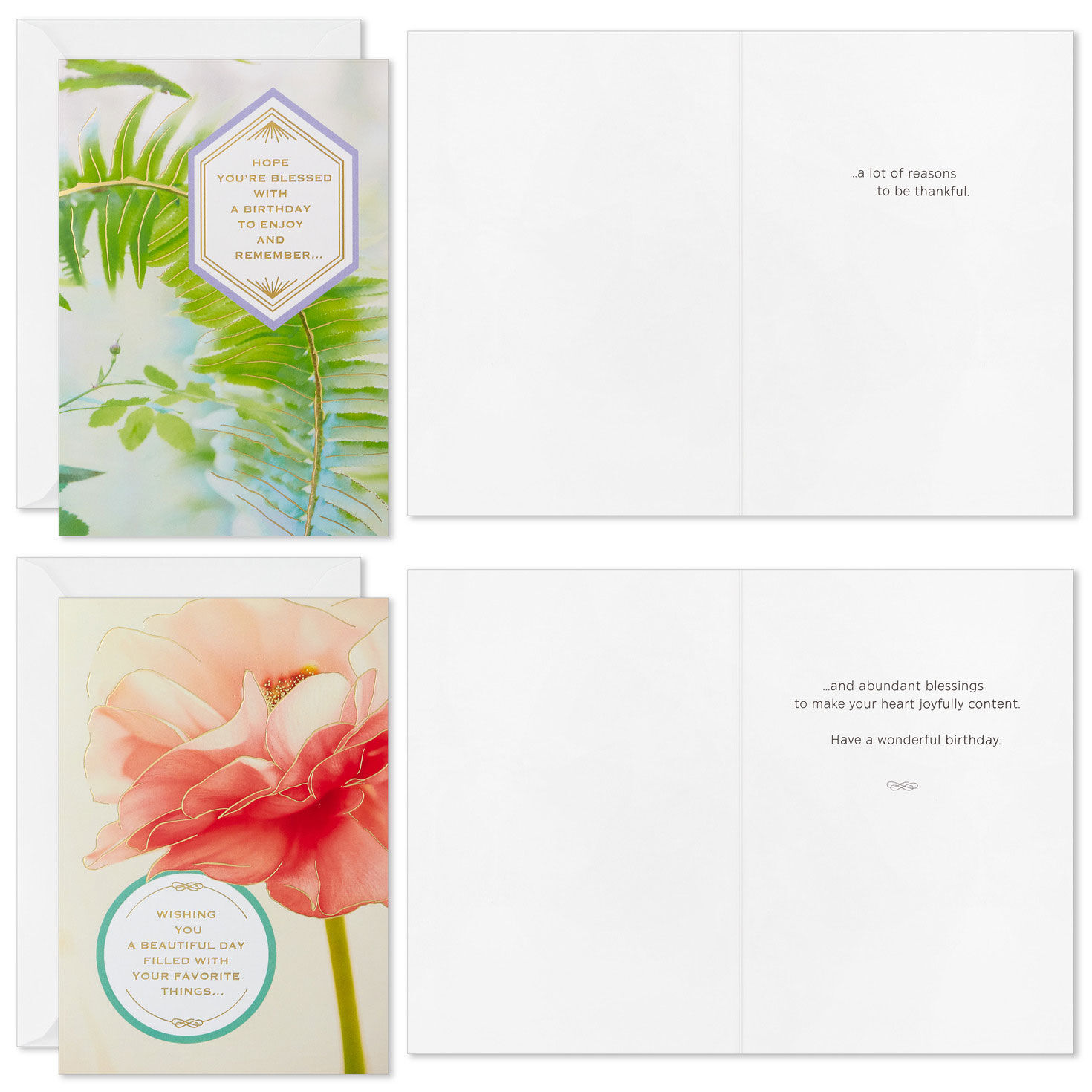 Floral Blessings Assorted Birthday Cards, Pack of 16, , large image number 2