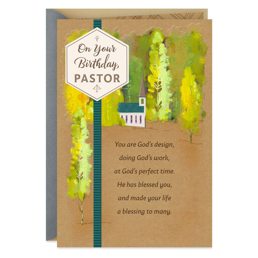 You Are God's Design Religious Birthday Card for Pastor, 