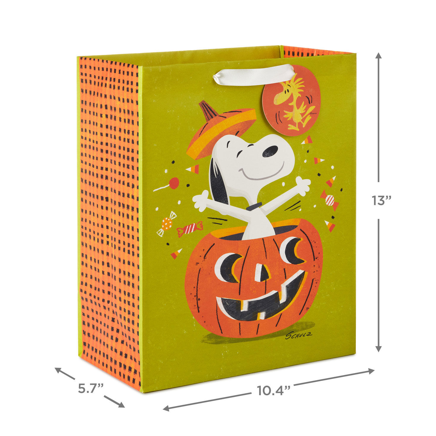 13" Peanuts® Snoopy in Pumpkin Large Halloween Gift Bag for only USD 3.99 | Hallmark