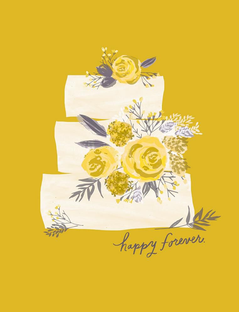 Happy Forever Layer Cake Wedding Card