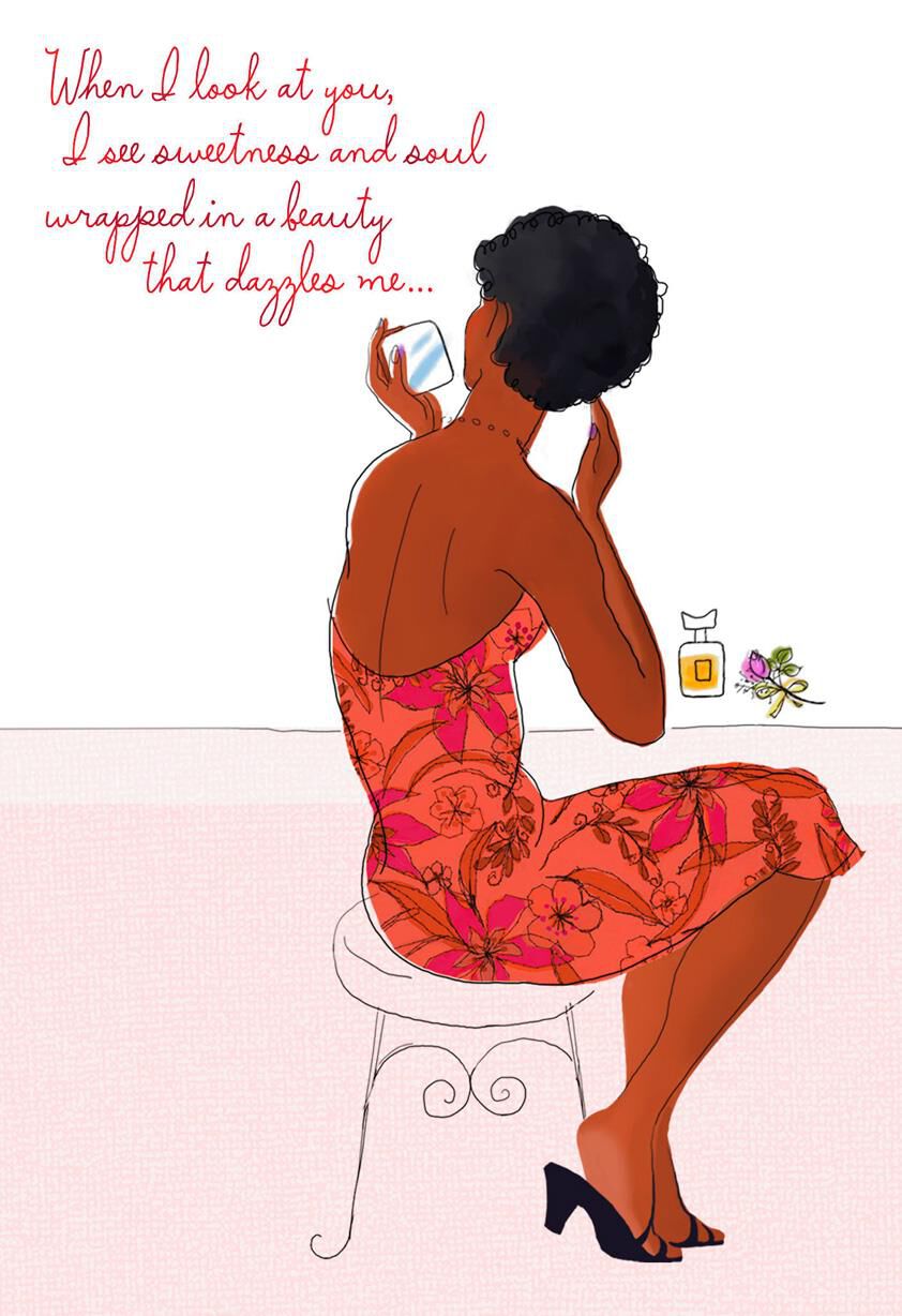 Beauty That Dazzles Romantic Valentine's Day Card