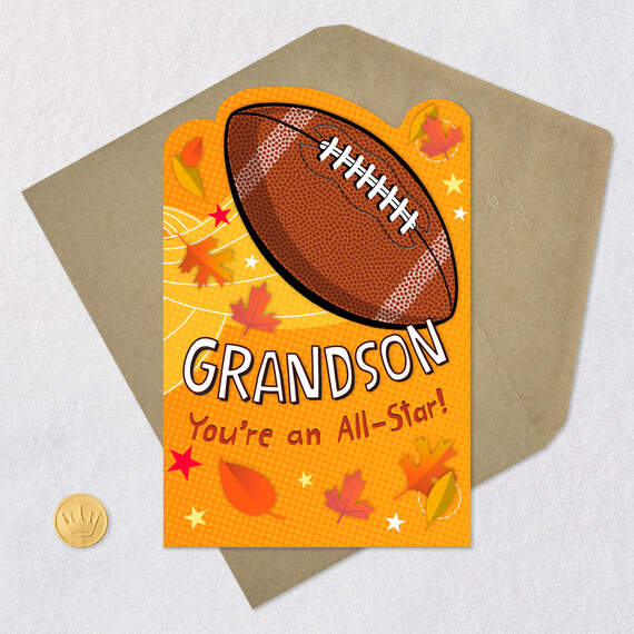 All-Star Grandson Thanksgiving Card, , large image number 5