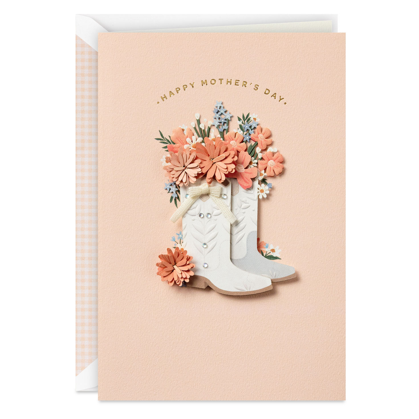 Flowers in Cowboy Boots Mother's Day Card