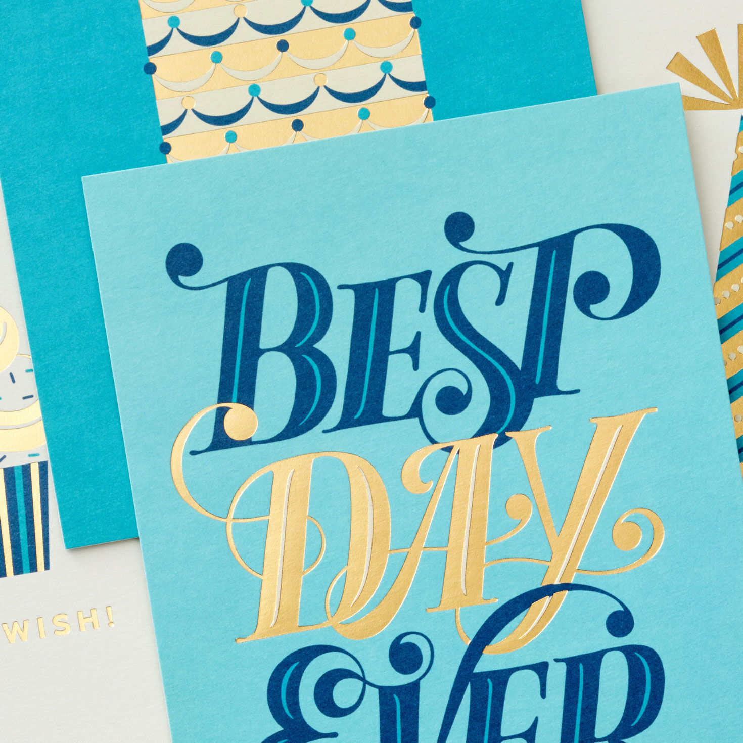 Celebration in Blue Assorted Boxed Birthday Cards Cover Detail image number 5