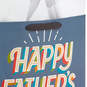 13" Happy Father's Day on Gray Large Gift Bag With Tissue Paper, , large image number 4