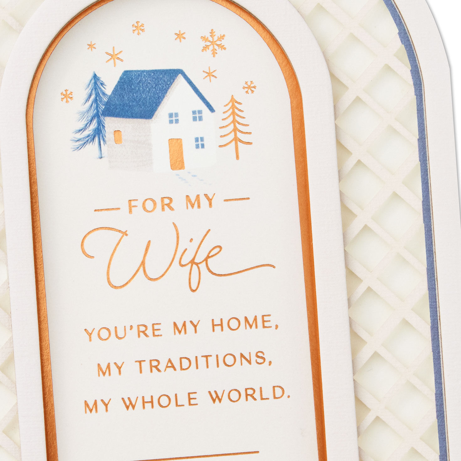 Winter Cottage Christmas Card for Wife Card Front Detail image number 5