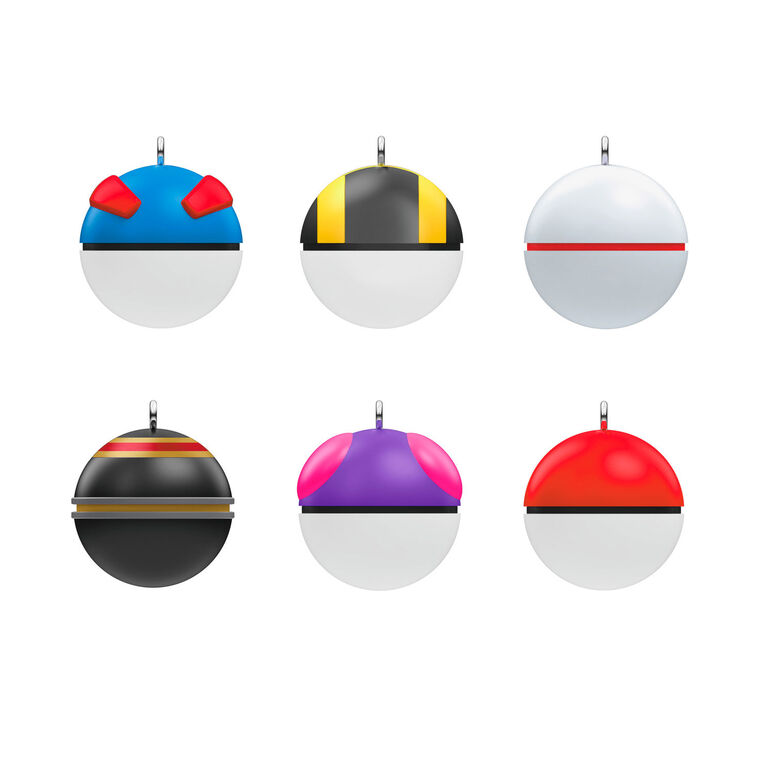 Mini Pokémon Poké Balls Ornaments, Set of 6 - Keepsake Ornaments