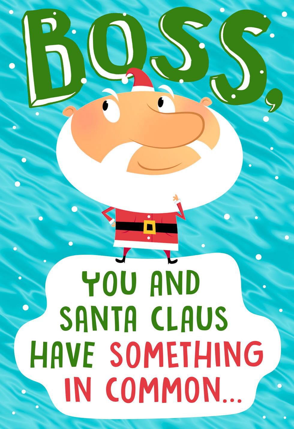 Best Little Workers Pop Up Christmas Card for Boss