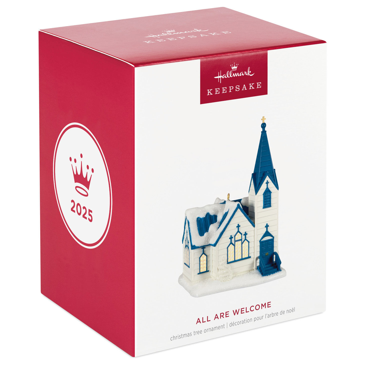 Church With Blue Roof Keepsake Ornament package front image number 7