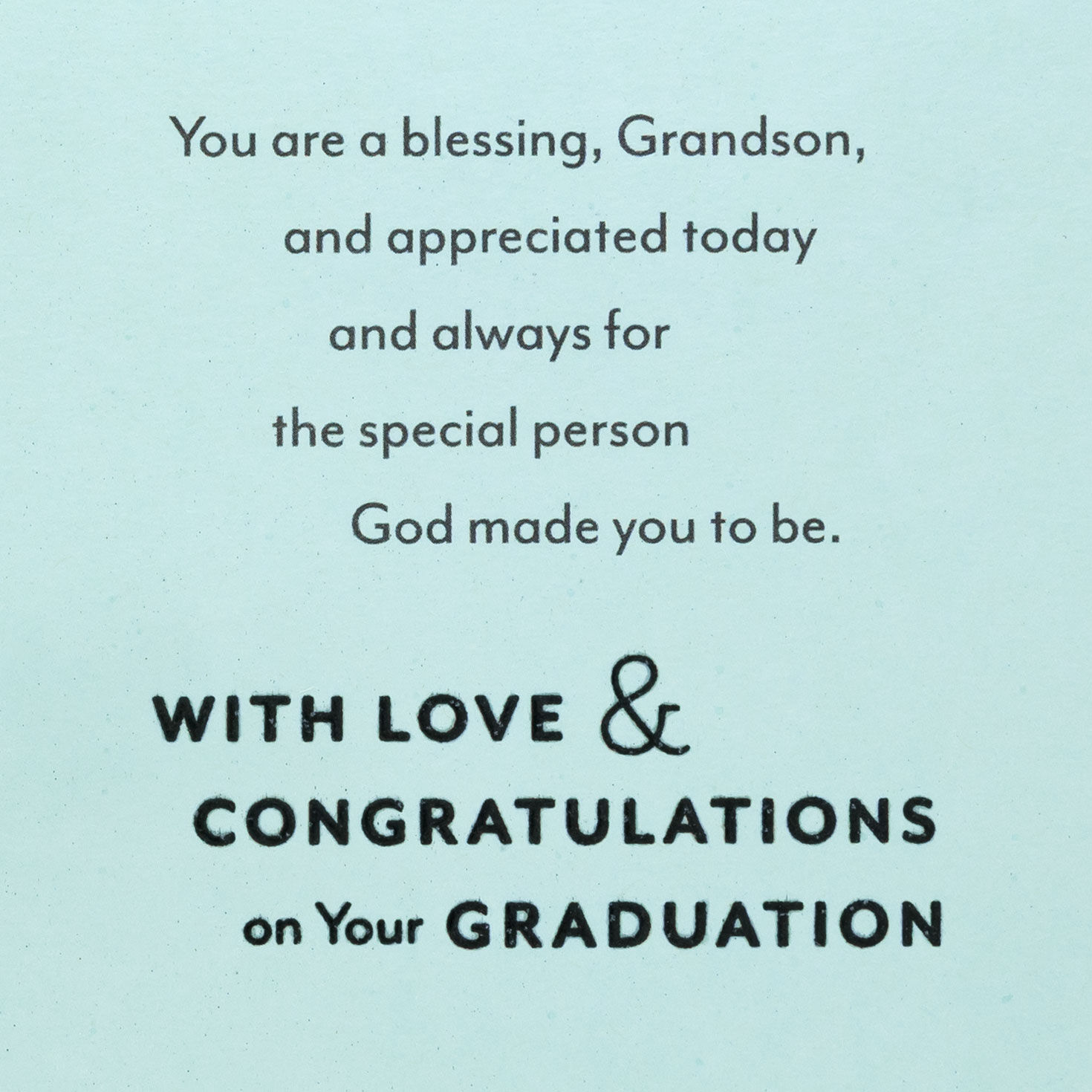 Water Splashing Hand Religious Graduation Card Sentiment image number 2