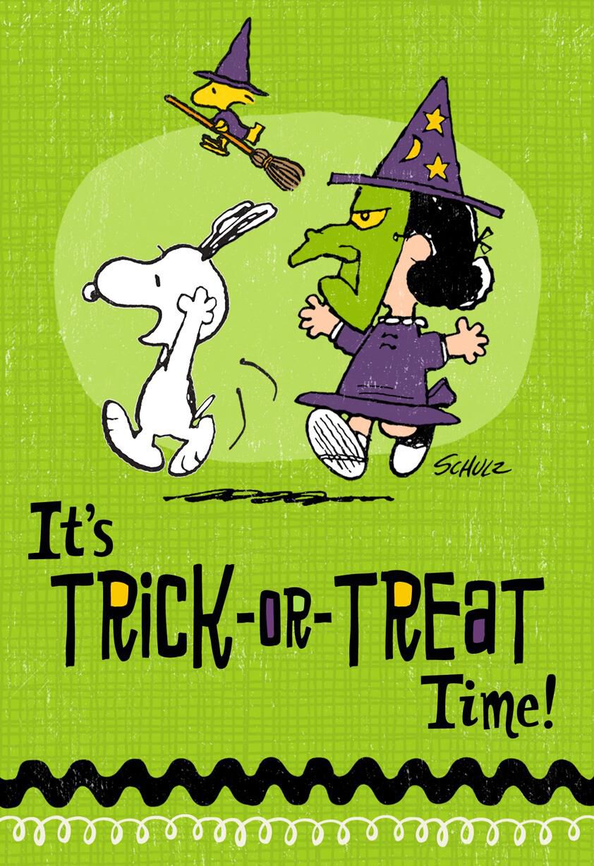Peanuts® Trick-or-Treat Halloween Card With Stickers