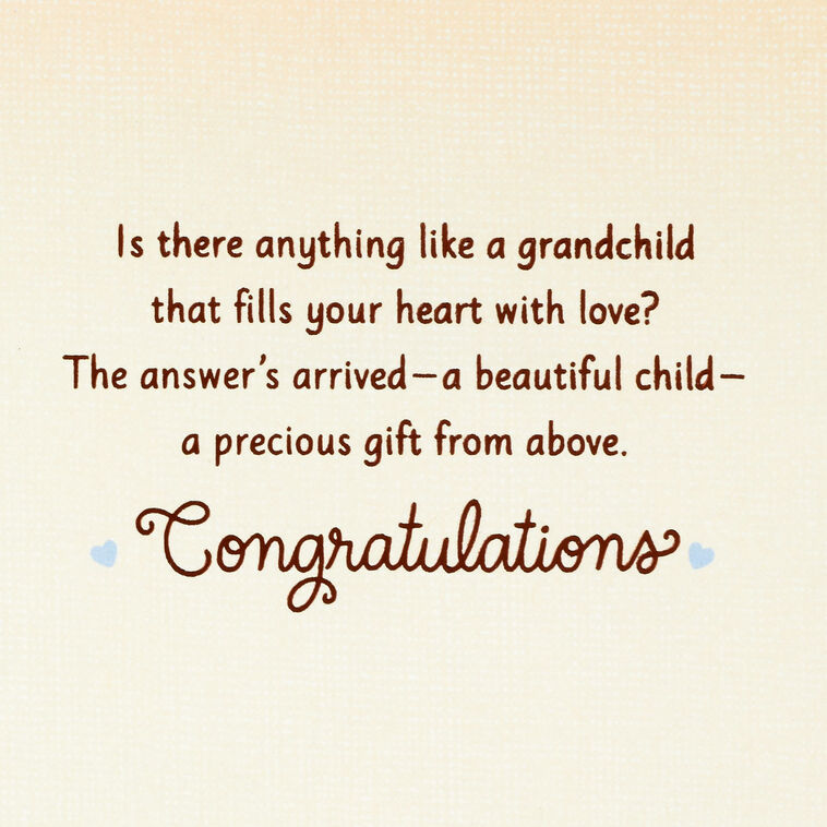 Teddy Bear, Booties and Blankets New Grandbaby Card  image number 3