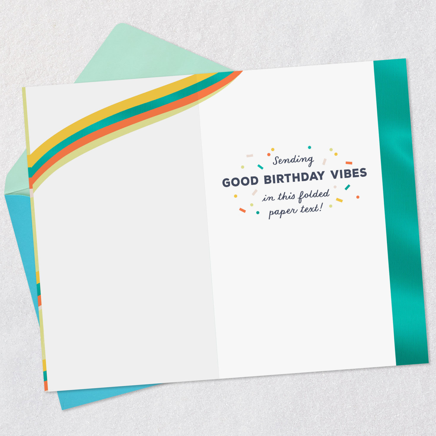 Folded Paper Text Birthday Card, , large image number 3