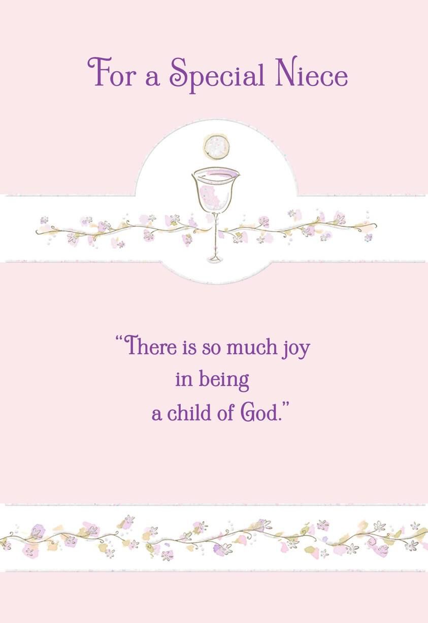 Blessed Niece First Communion Card