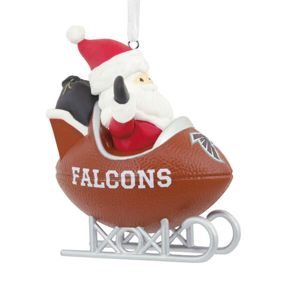 NFL Atlanta Falcons Santa Football Sled Hallmark Ornament, , large image number 1