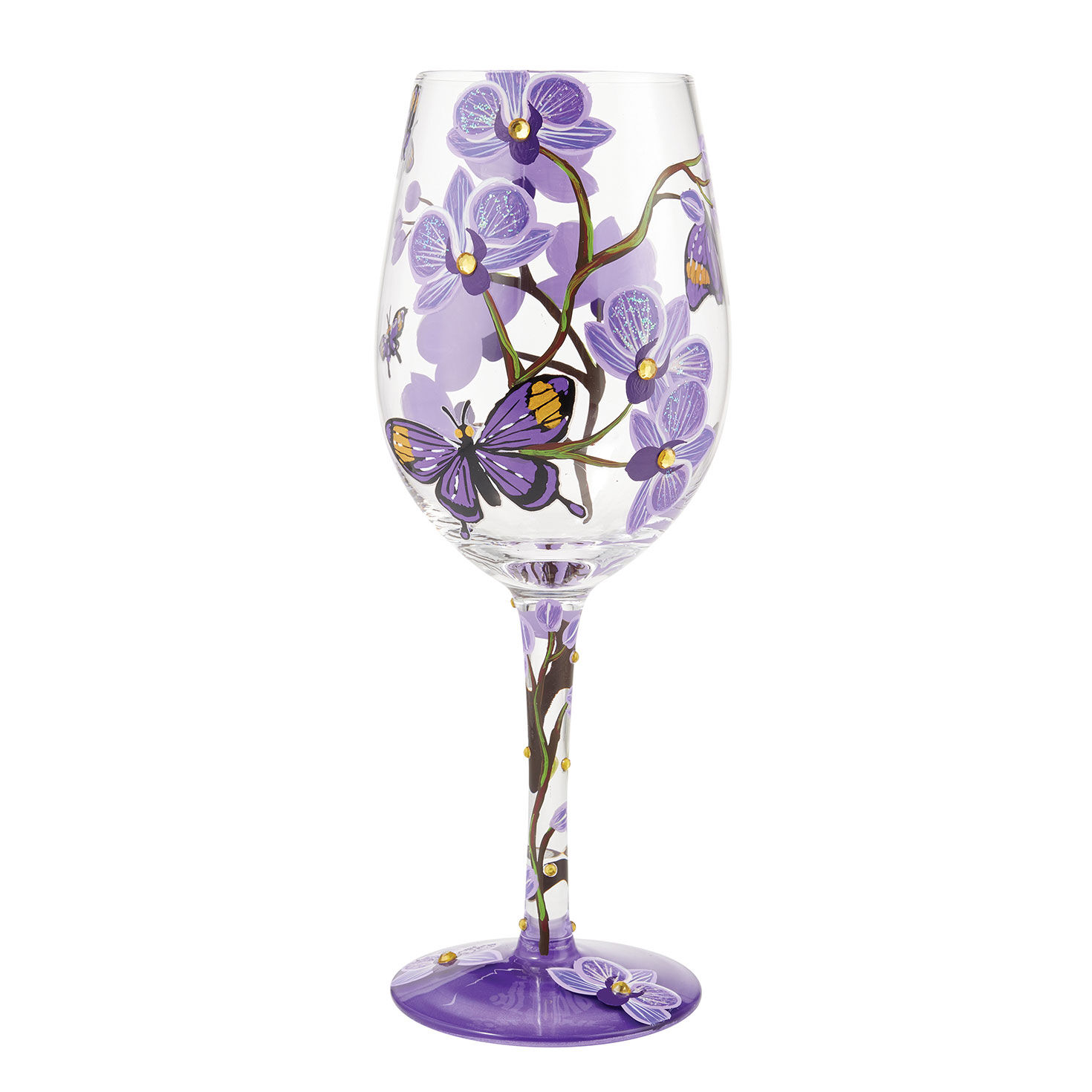 Fancy Butterfly - Stemless Wine Glass