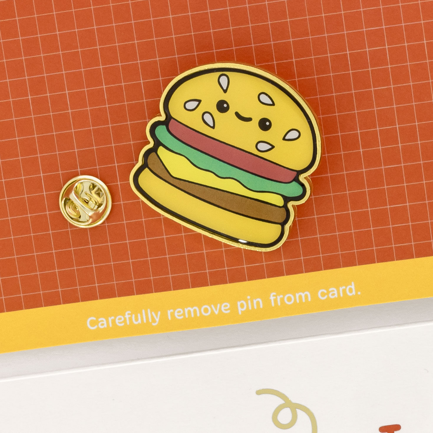 Party Your Buns Off Birthday Card With Hamburger Pin attachment detail image number 5