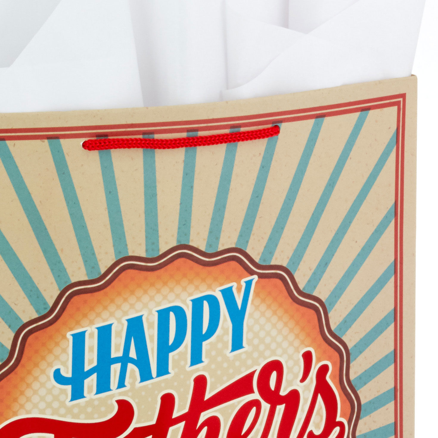 13" Happy Father's Day Large Gift Bag With Greeting Card and Tissue