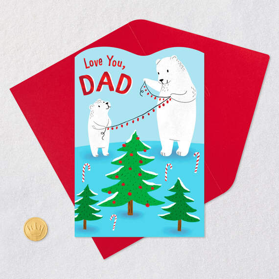 Love You, Dad Christmas Card From Kid, , large image number 5