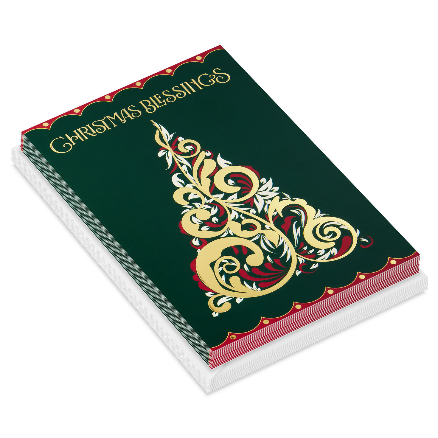 Elegant Tree DaySpring Religious Christmas Cards front stacked image number 2