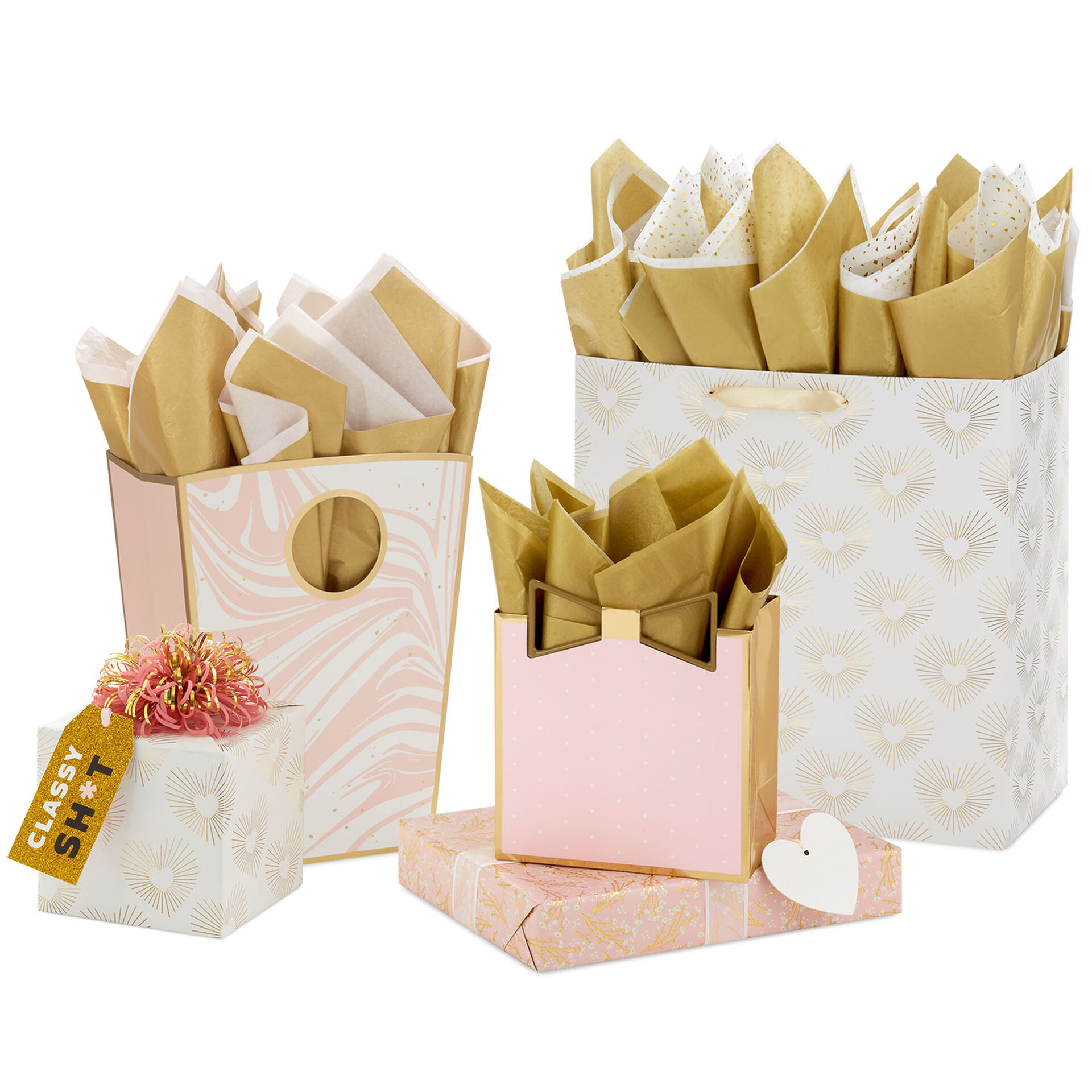 Sweetheart Chic Gift Wrap Collection Gift Bags Hallmark