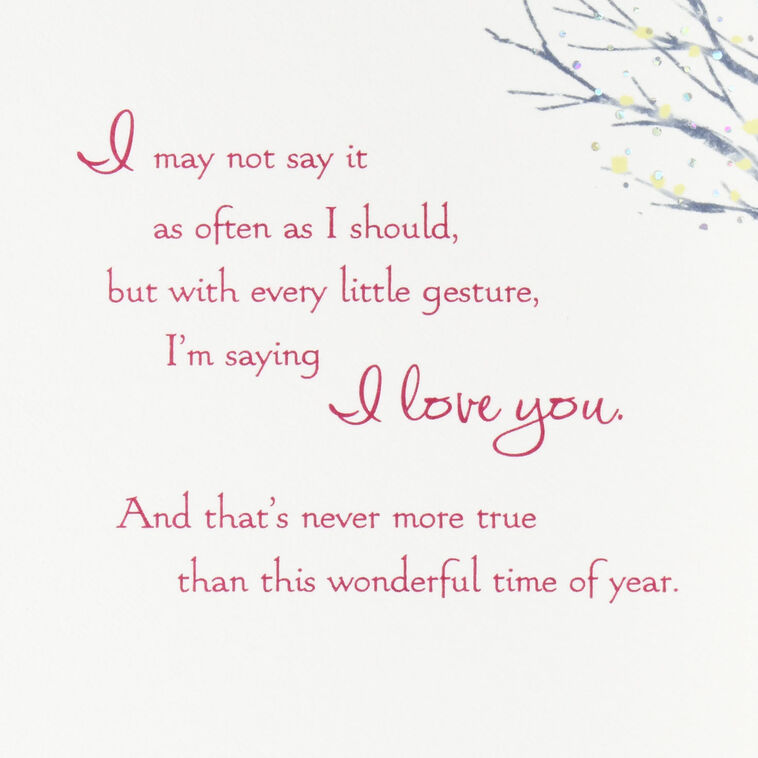 Couple Walking Dog in Snow Romantic Christmas Card Sentiment image number 3