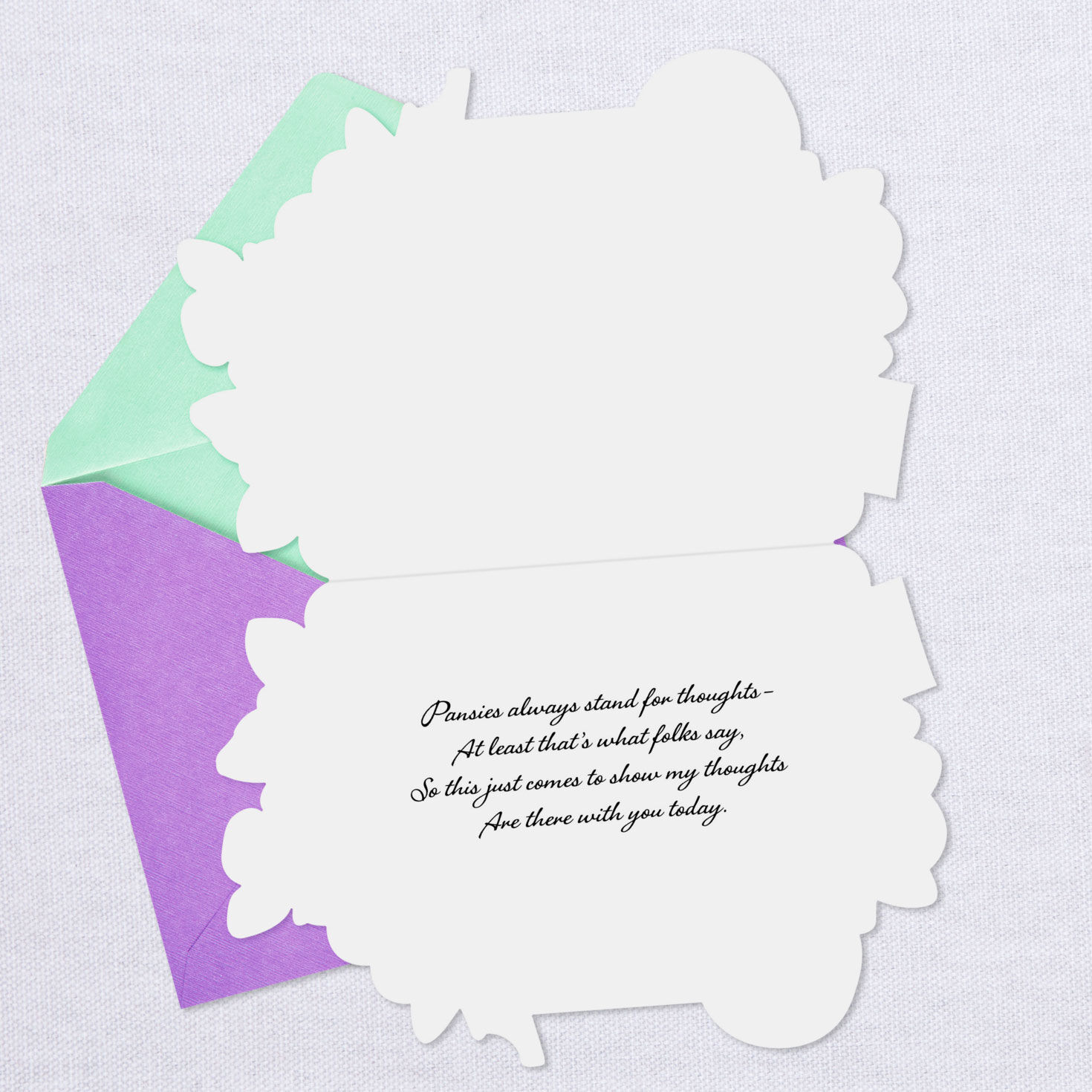 Pansy Thinking of You Card, , large image number 3