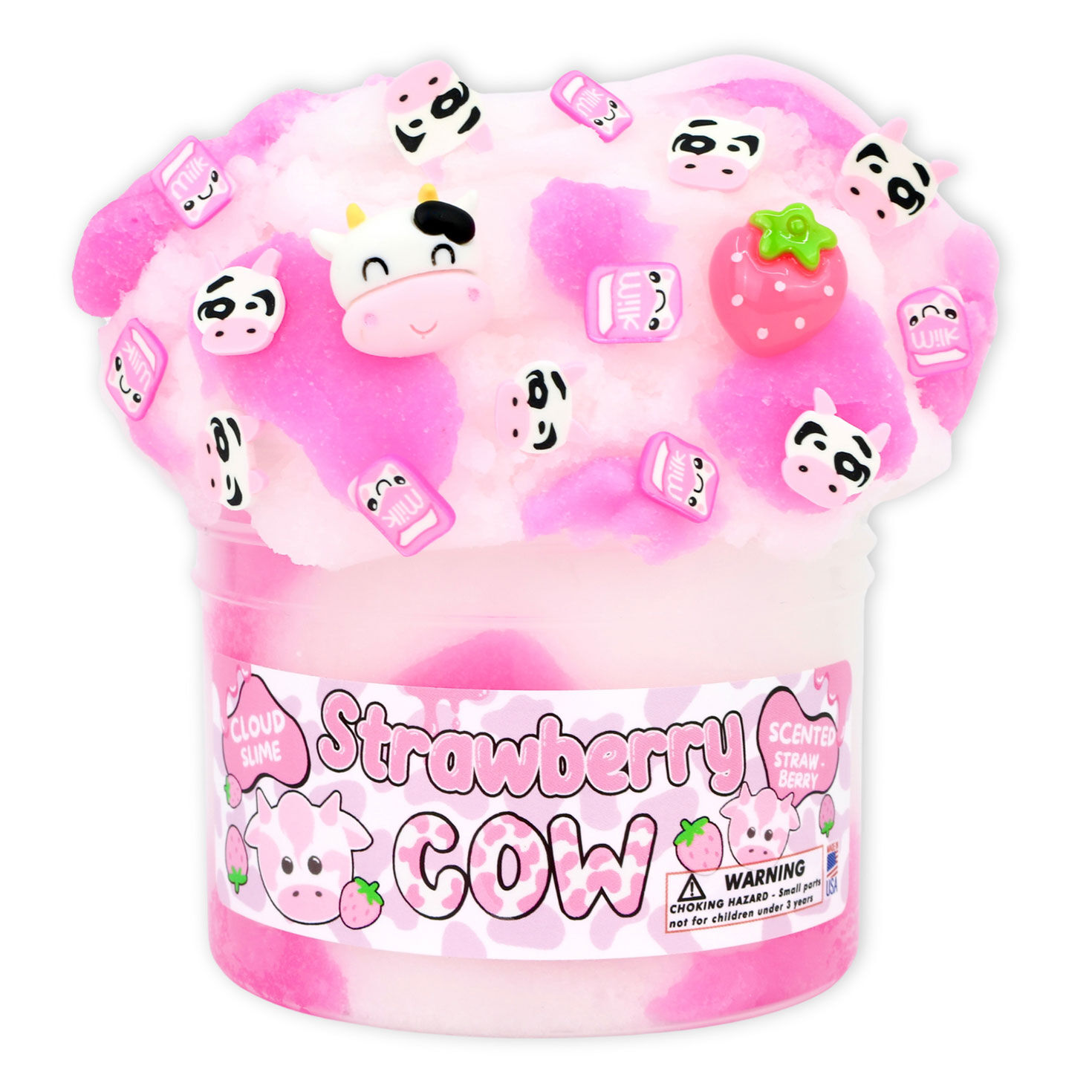 Dope Slimes Strawberry Cow Slime