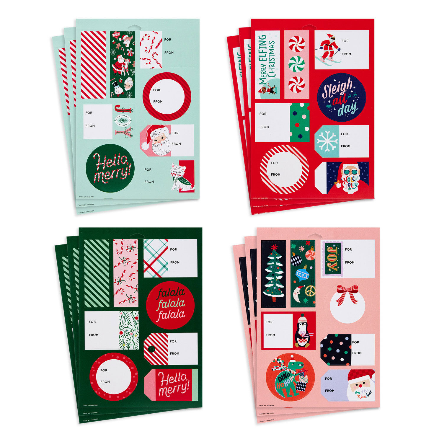Holiday Fun Christmas Gift Tag Stickers, 12 sheets