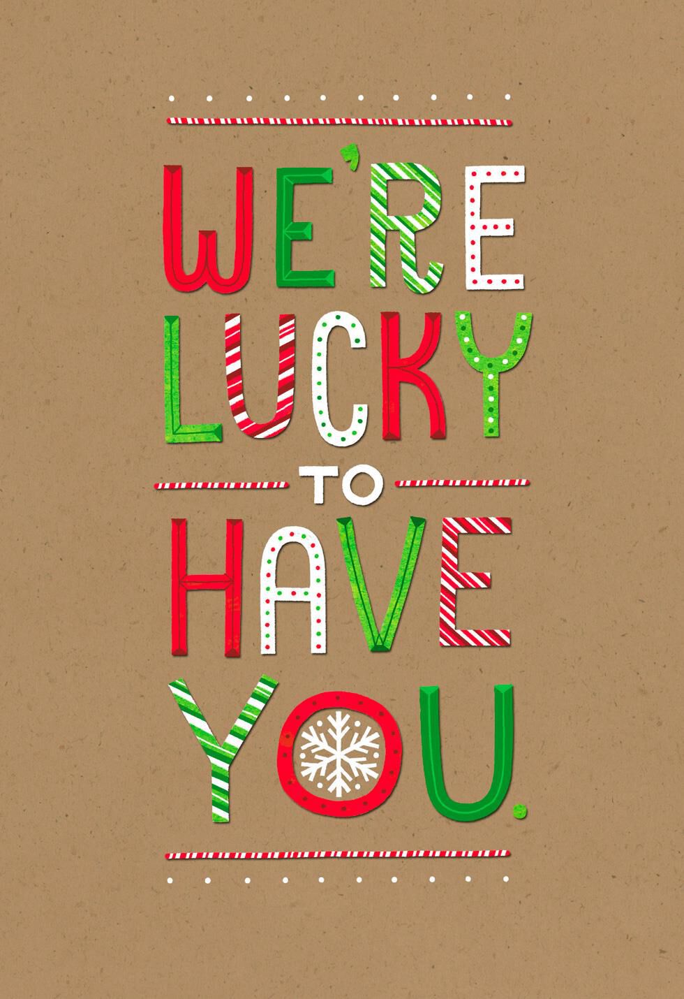 Lucky to Have You Christmas Card for Stepfather - Greeting Cards - Hallmark