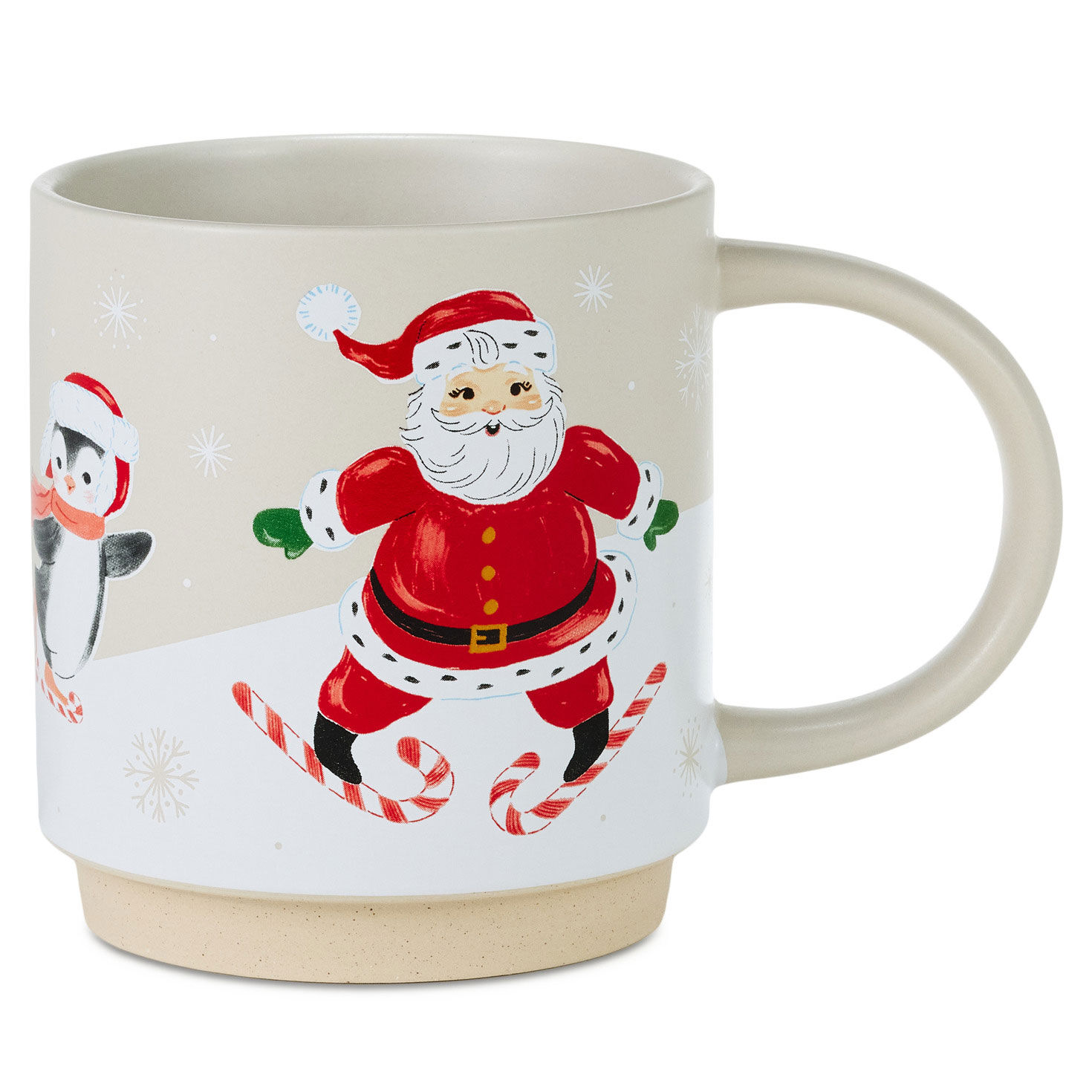 Skiing Santa and Friends Mug, 16 oz.