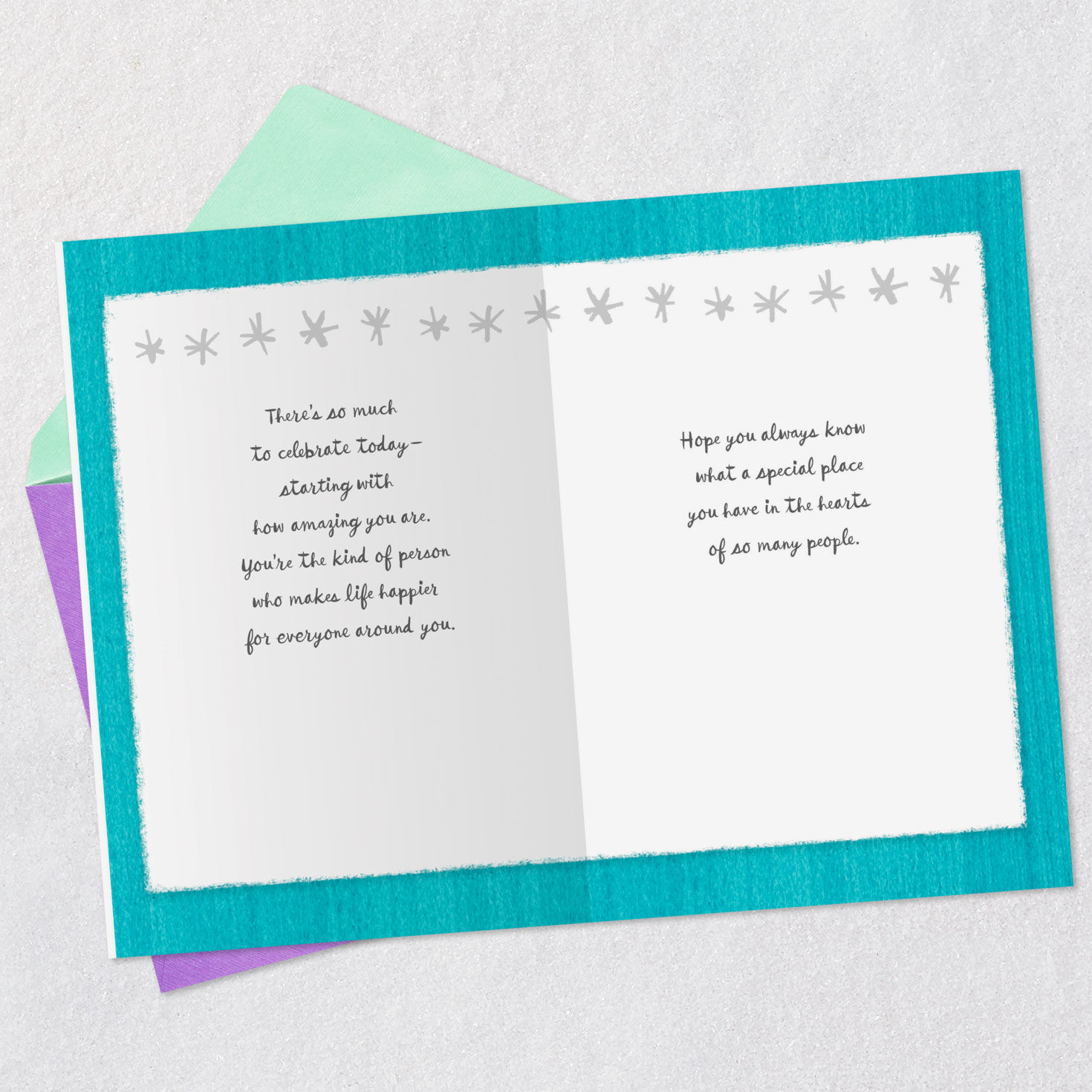 Abstract Modern Birthday Cake Birthday Card Open card with envelope image number 4