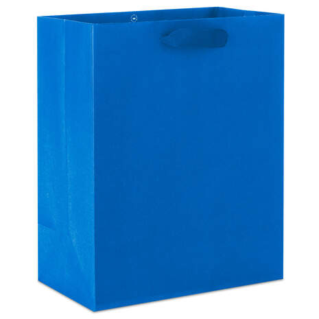9.6" Medium Royal Blue Gift Bag, , large