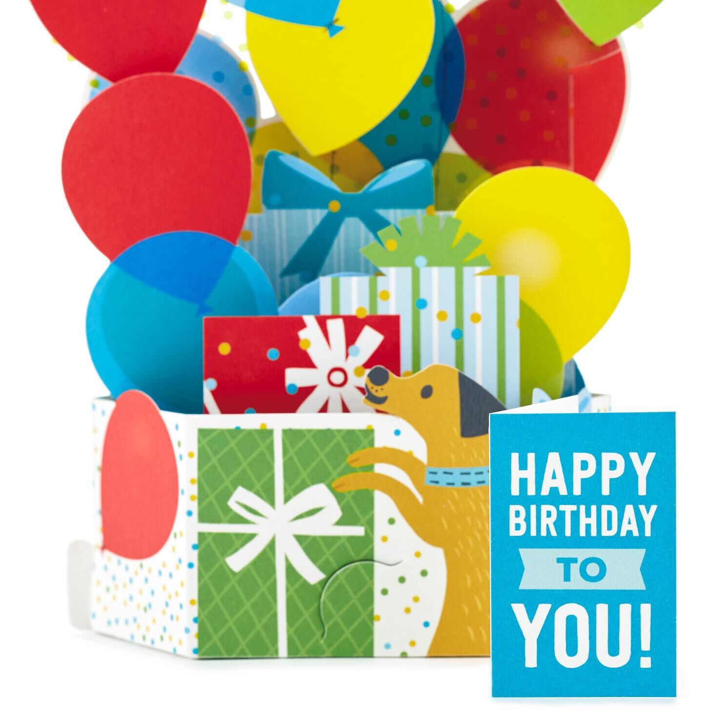 burst of balloons pop up birthday card greeting cards hallmark balloons birthday cards