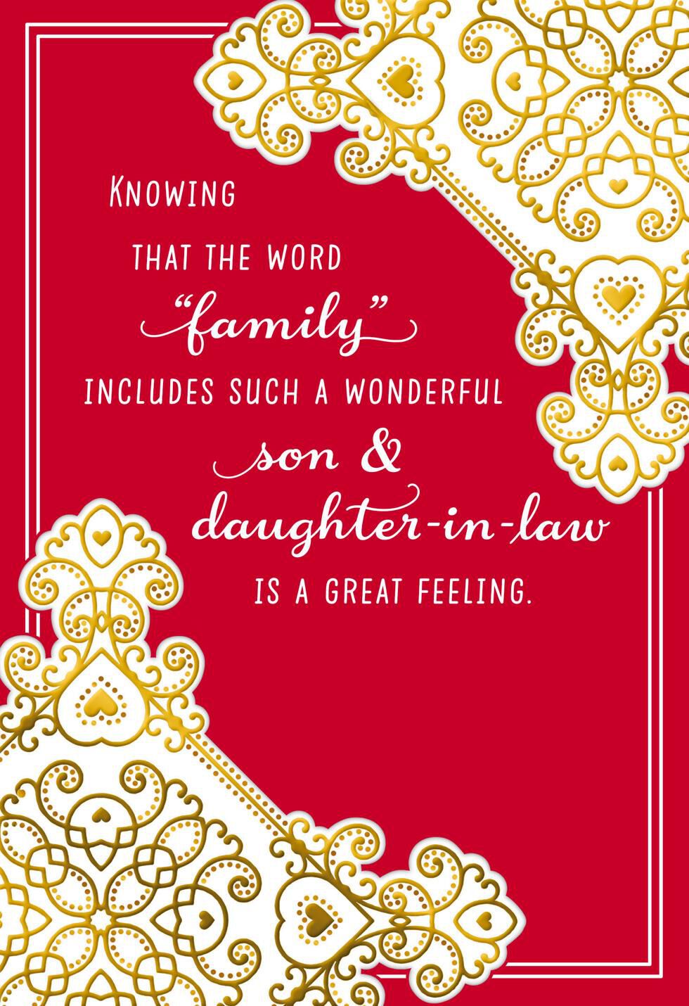Special Family Valentine's Day Card for Son and Daughter-in-Law