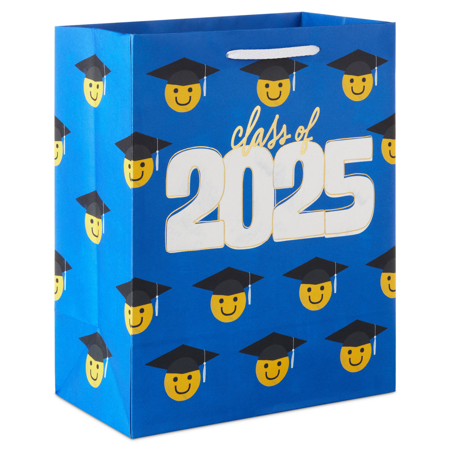9.6" Smiley Faces in Grad Caps Medium Graduation Gift Bag
