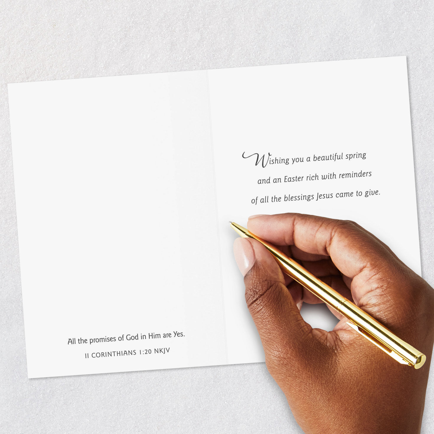 Yellow and Purple Flowers Christian Easter Cards Signing card image number 7