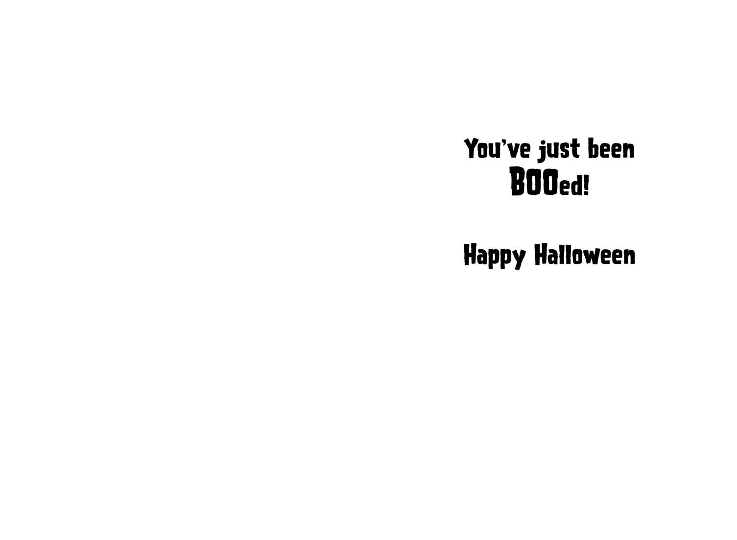 You've Been Booed Ghost Halloween Cards, Pack of 6