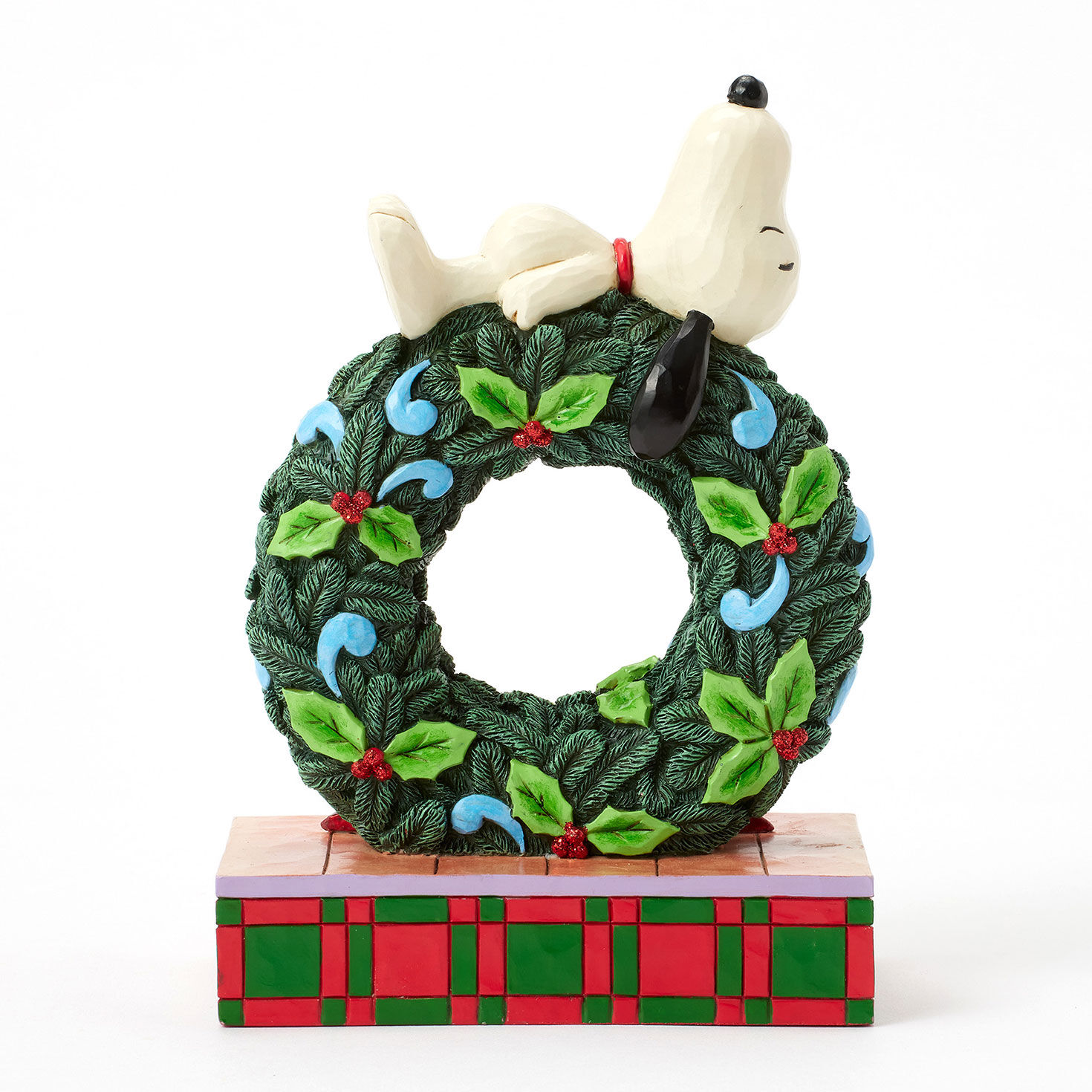 Jim Shore Peanuts Snoopy Sleeping on Light-Up Wreath Figurine, 7.13" for only USD 100.00 | Hallmark
