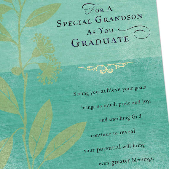 God's Plan For You Religious Graduation Card for Grandson, , large image number 5