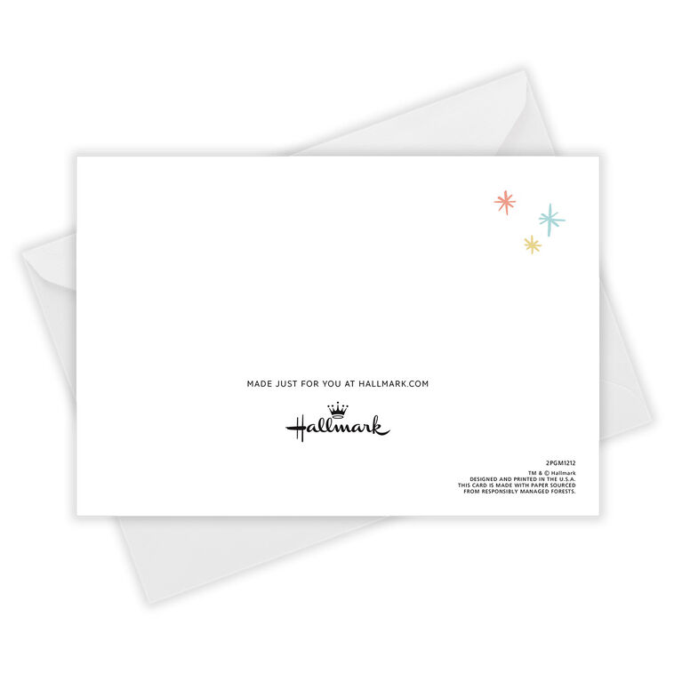 Personalized Color Waves Birthday Photo Card  image number 5