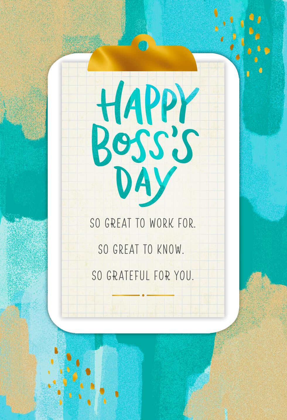 Clipboard You're So Great Boss's Day Card - Greeting Cards - Hallmark
